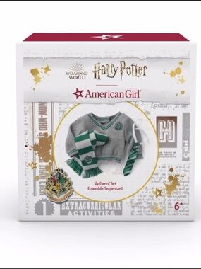 American Girl Harry Potter Slytherin Outfit Sweater Scarf Tie Doll Set NIB